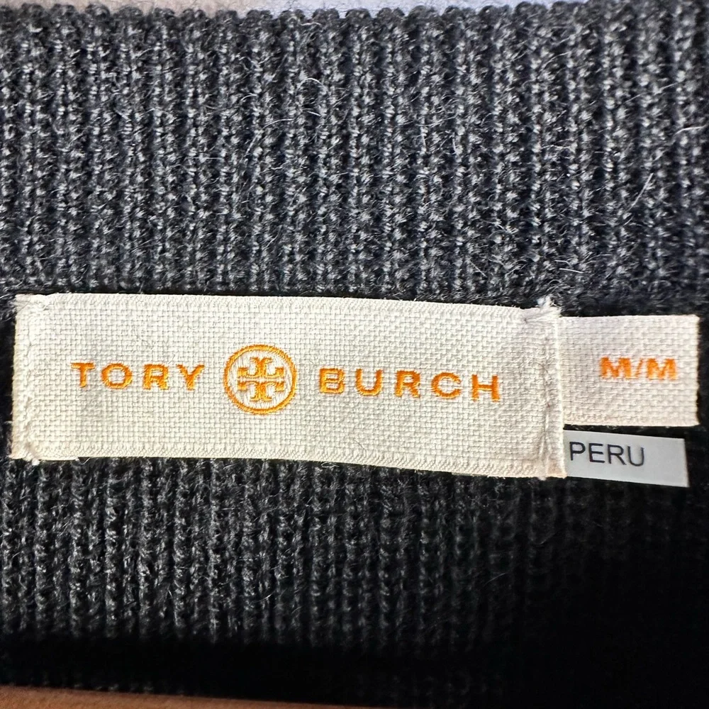 Tory Burch Bristol Fringe Baby Alpaca Silk Sweater Sz M‎